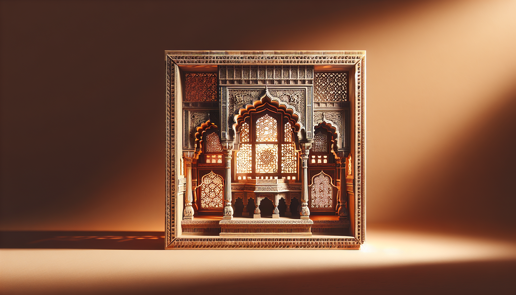 An image of a detailed jharokha and jaali work in an old Jaipur alley, demonstrating the traditional Indian architectural nuances. It's designed as an editorial magazine photo with warm, natural lighting. The framework is intricate and artisanal, reflecting the grandeur of past Indian eras. Despite the antiquity of the scene, the image should be high-definition, 4K, and showcase sharp, bright, and crisp details.